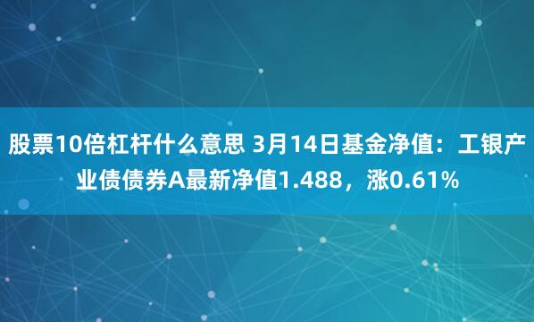 股票10倍杠杆什么意思 3月14日基金净值：工银产业债债券A最新净值1.488，涨0.61%